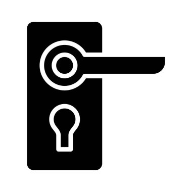 Kapı kolu Vektör Simgesi Tasarım İllüstrasyonu