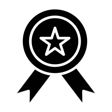 Rozet Vektörü Simgesi Tasarımı İllüstrasyonu