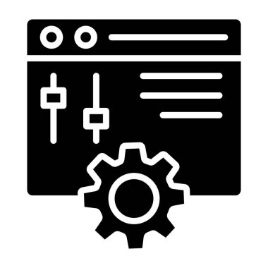 Panel Vektör Simgesi Tasarım İllüstrasyonu