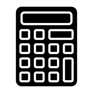 Hesap Makinesi Vektör Simgesi Tasarım İllüstrasyonu