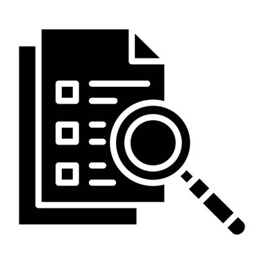 Araştırma Vektörü Simgesi Tasarım İllüstrasyonu