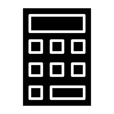 Hesap Makinesi Vektör Simgesi Tasarım İllüstrasyonu