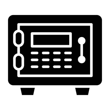 Güvenli Kutu Vektör Simgesi Tasarım İllüstrasyonu