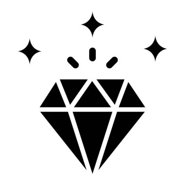 Elmas Vektörü Simgesi Tasarım İllüstrasyonu