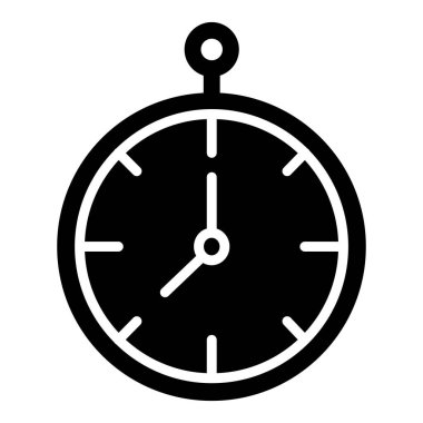 Saat Vektörü Simgesi Tasarım İllüstrasyonu