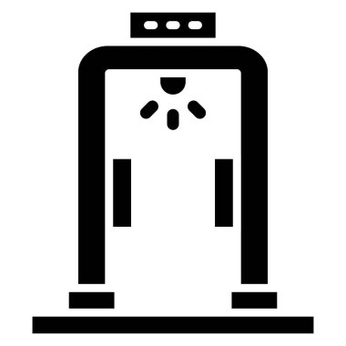 Metal Detektörü Vektör Simgesi Tasarım İllüstrasyonu