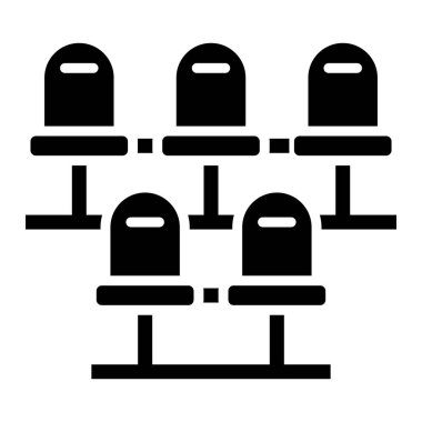 Bekleme Odası Vektör Simgesi Tasarım Çizimi