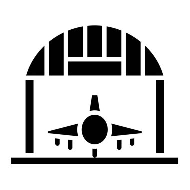 Hangar Vektör Simgesi Tasarım İllüstrasyonu
