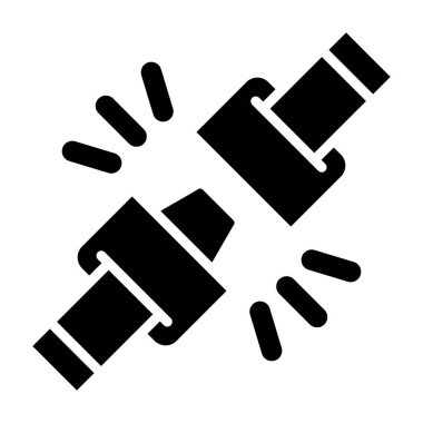 Emniyet kemeri Vektör Simgesi Tasarım İllüstrasyonu