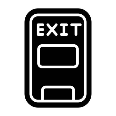 Acil çıkış Vektör Simgesi Tasarım İllüstrasyonu