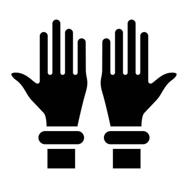 Plastik Eldiven Vektör Simgesi Tasarım Çizimi