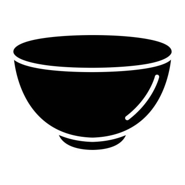 Bowl Vektör Simgesi Tasarım İllüstrasyonu