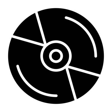 Cd Vektör Simgesi Tasarım İllüstrasyonu