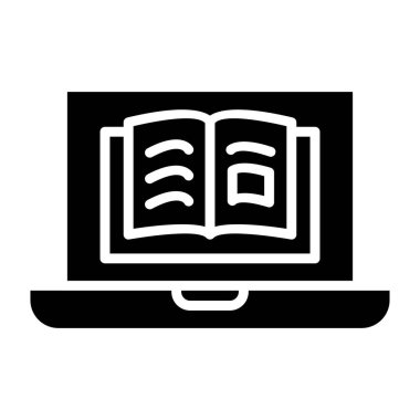 E-Öğrenme Vektörü Simgesi Tasarım İllüstrasyonu