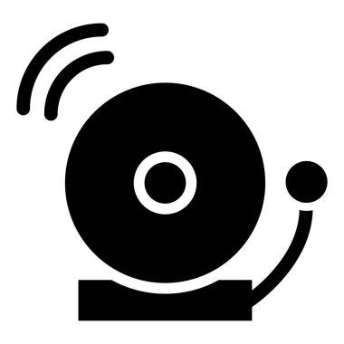 Okul Çanı Vektör Simgesi Tasarım Çizimi