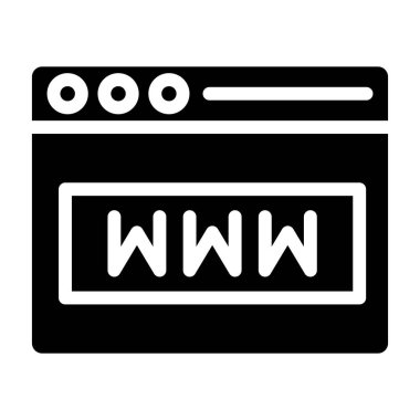 Www Vektör Simgesi Tasarım İllüstrasyonu