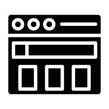 Web Sitesi Vektör Simgesi Tasarım İllüstrasyonu