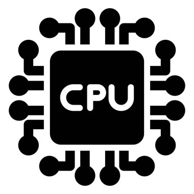 İşlemciler Vektör Simgesi Tasarım İllüstrasyonu