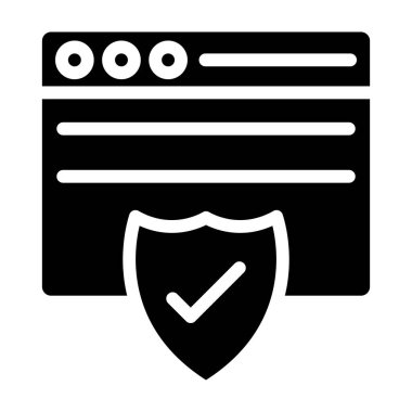 Güvenlik Vektörü Simgesi Tasarım İllüstrasyonu