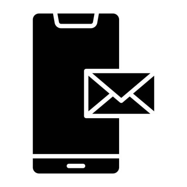 E- posta Vektör Simgesi Tasarım İllüstrasyonu