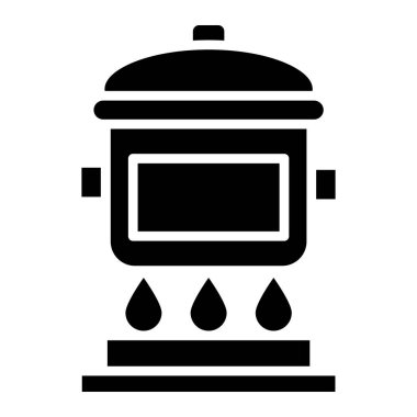 Pişirme Vektörü Simgesi Tasarım İllüstrasyonu