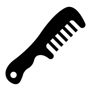 Saç Tarak Vektörü Simgesi Tasarım İllüstrasyonu