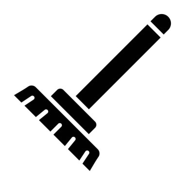 Temizleme fırçası Vektör Simgesi Tasarım İllüstrasyonu