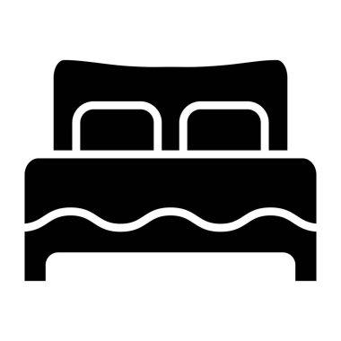 Yatak Vektörü Simgesi Tasarım İllüstrasyonu