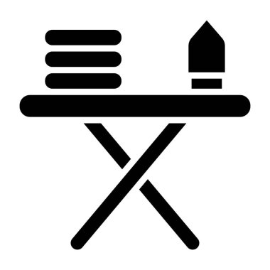 Ütü Masası Vektör Simgesi Tasarım İllüstrasyonu