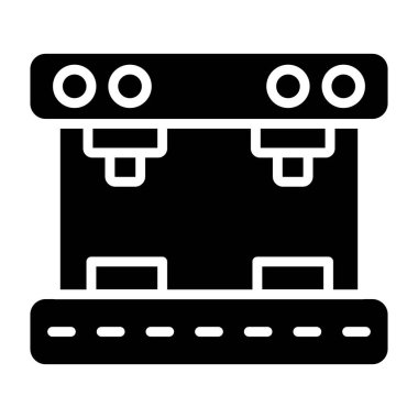 Kahve Makinesi Vektör Simgesi Tasarım Çizimi