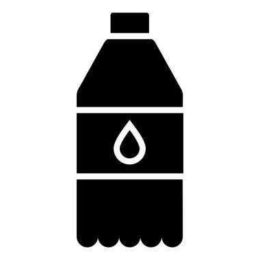 Su Şişesi Vektör Simgesi Tasarım Çizimi