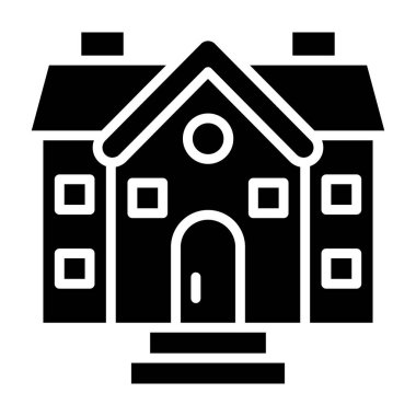 Ev Vektörü Simgesi Tasarım İllüstrasyonu