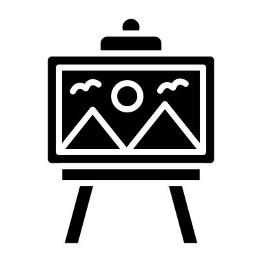 Boyama Vektörü Simgesi Tasarım İllüstrasyonu