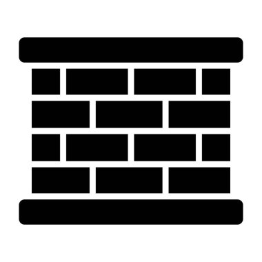 Duvar Vektörü Simgesi Tasarım İllüstrasyonu