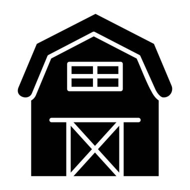 Barn Vektör Simgesi Tasarım Çizimi