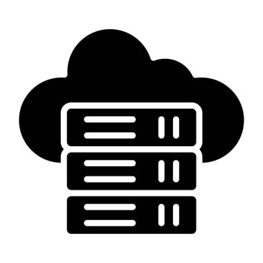 Veritabanı Vektör Simgesi Tasarım İllüstrasyonu