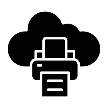 Yazıcı Vektör Simgesi Tasarım İllüstrasyonu