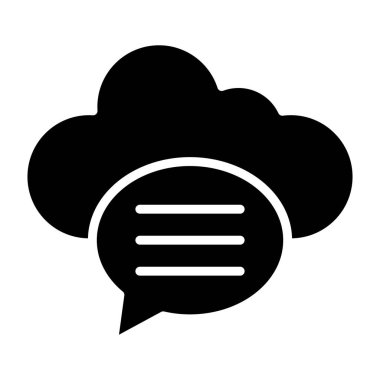 Sohbet kabarcığı Vektör Simgesi Tasarım İllüstrasyonu