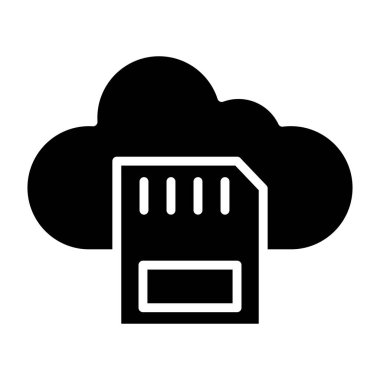 Sd kart Vektör Simgesi Tasarım İllüstrasyonu