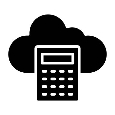 Hesap Makinesi Vektör Simgesi Tasarım İllüstrasyonu