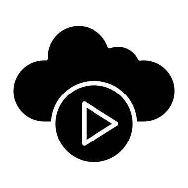 Video oynatıcı Vektör Simgesi Tasarım İllüstrasyonu