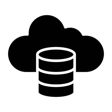 Bulut Veri Vektörü Simge Tasarımı İllüstrasyonu