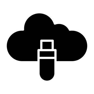 USB Vektör Simgesi Tasarım İllüstrasyonu