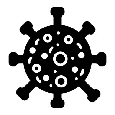 Virüs Vektörü Simgesi Tasarım İllüstrasyonu