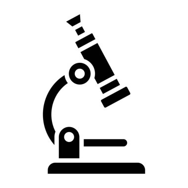 Mikroskop Vektör Simgesi Tasarım İllüstrasyonu