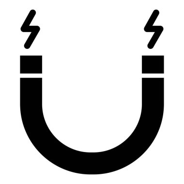 Magnet Vektör Simgesi Tasarım Çizimi