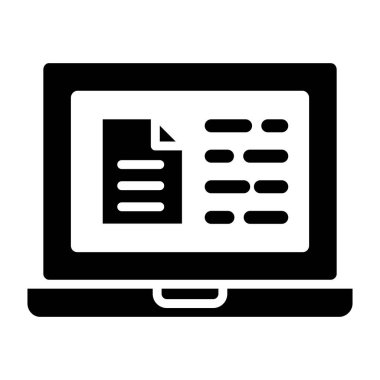 Çevrimiçi rapor Vektör Simgesi Tasarım İllüstrasyonu