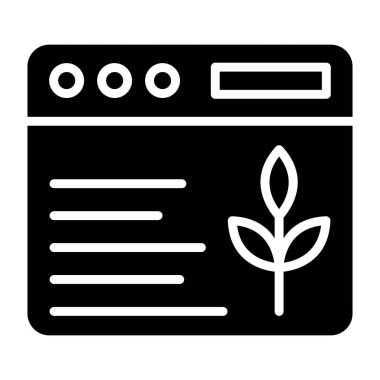 Organik İçerik Vektör Simgesi Tasarım İllüstrasyonu