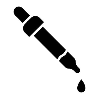 Pipette Vektör Simgesi Tasarım İllüstrasyonu