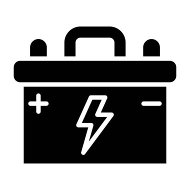 Pil Vektörü Simgesi Tasarım Çizimi